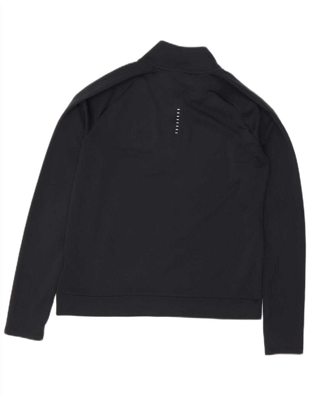 NIKE Dame Dri Fit Pullover med lynlås-hals Træningsdragt Top UK 10 Lille Sort
