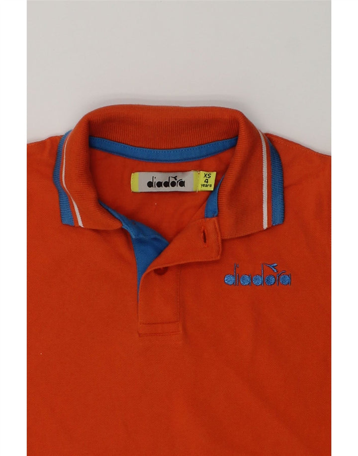DIADORA Boys Polo Shirt 3-4 Years XS  Red Cotton | Vintage Diadora | Thrift | Second-Hand Diadora | Used Clothing | Messina Hembry 