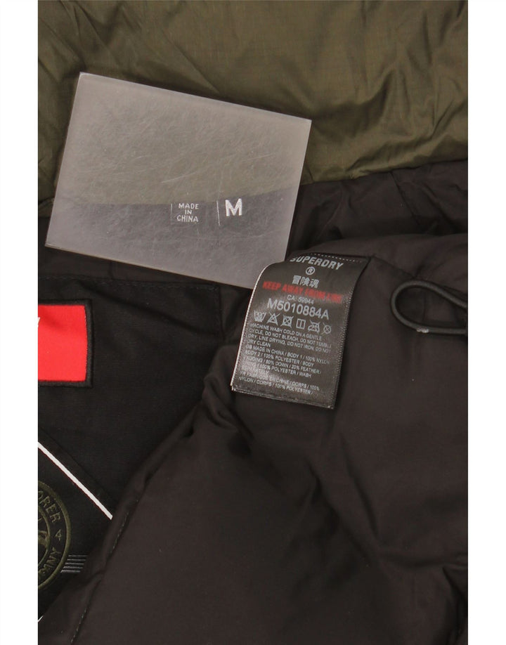 Superdry Polstret Herrejakke UK 38 Medium Khaki Colourblock Nylon