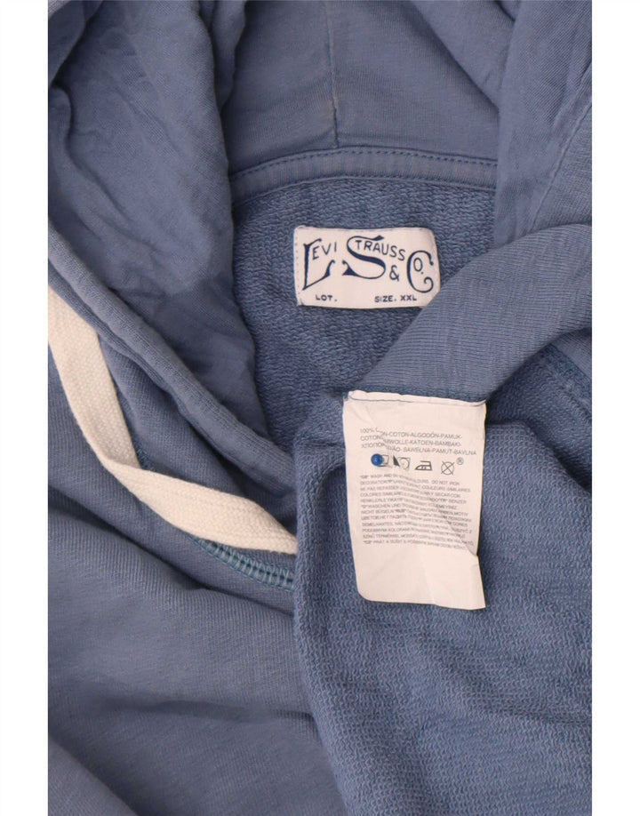 Levi's Herre hættetrøje 2XL marineblå bomuld