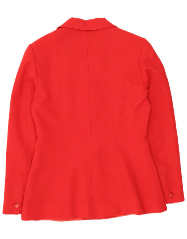 Sportmax Womens 4 Button Blazer Jacket UK 14 Large Red Virgin Wool