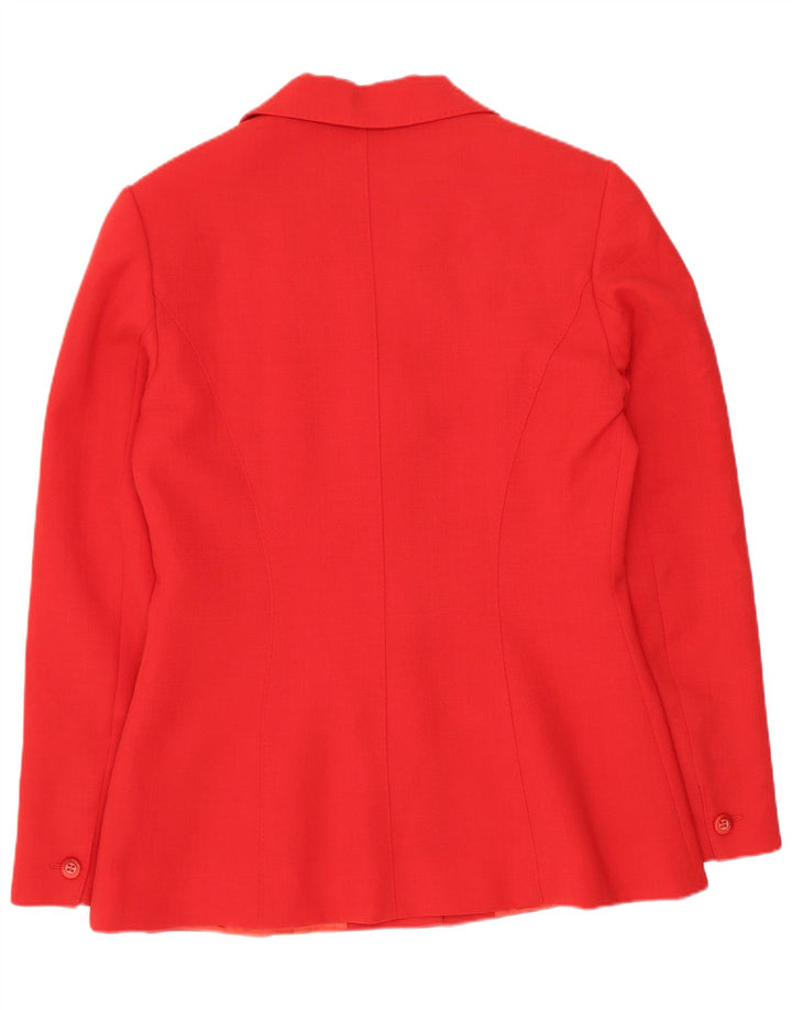 Sportmax Dame 4 Button Blazer Jacket UK 14 Large Red Virgin Wool