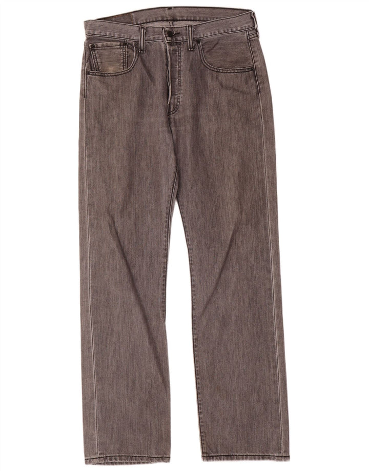 Levi's Herre 501 Straight Jeans W32 L32 Grå Bomuld