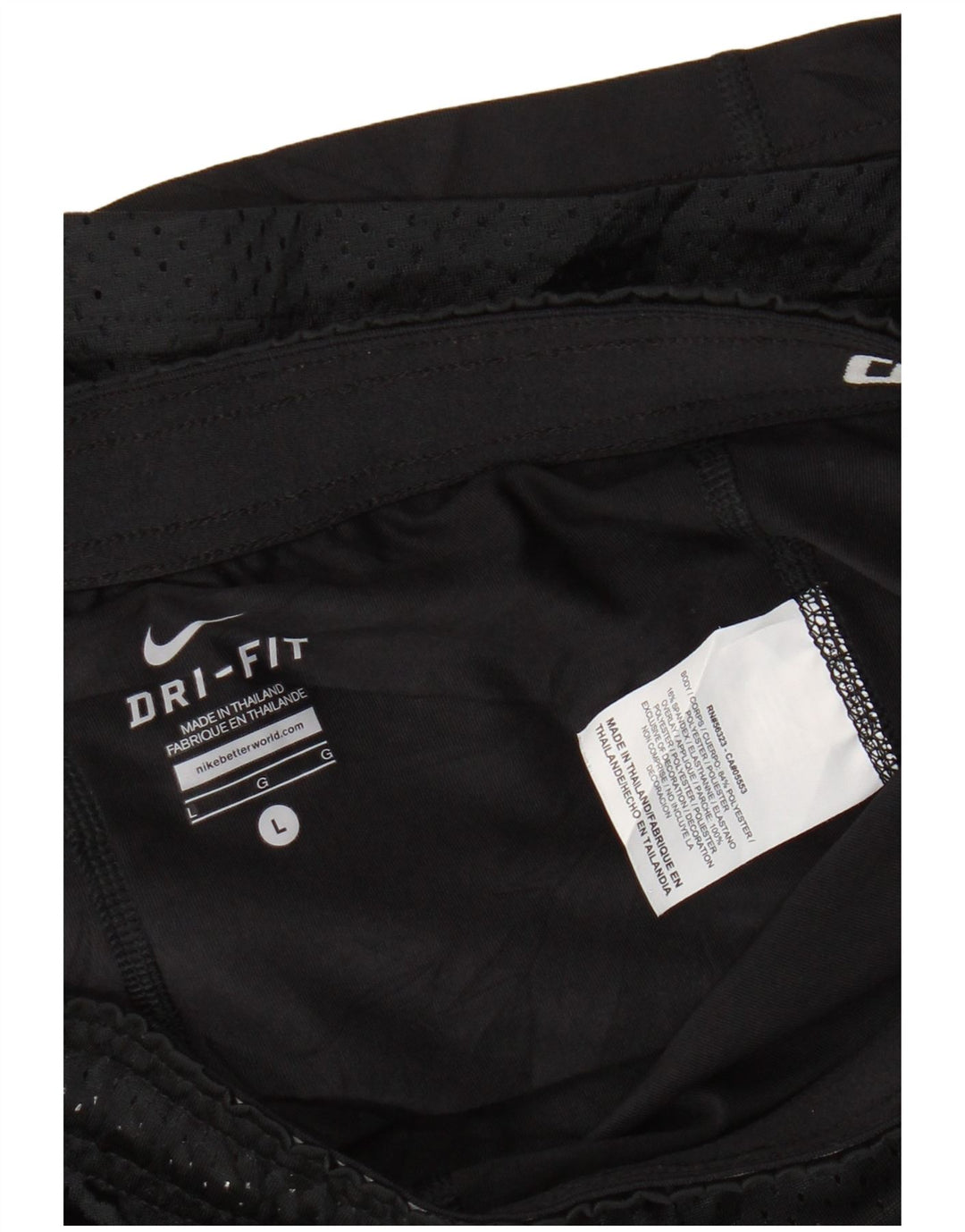 Nike Dame Dri Fit Sport Shorts UK 16 Large Black Polyester
