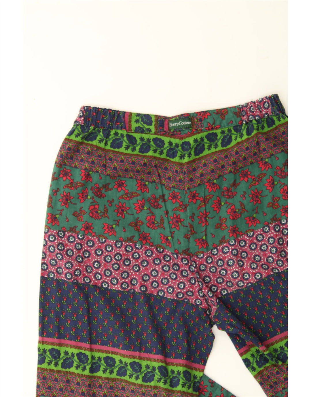 HENRY COTTONS Womens Casual Trousers Medium W28 L27 Multicoloured Floral Vintage Henry Cottons and Second-Hand Henry Cottons from Messina Hembry 