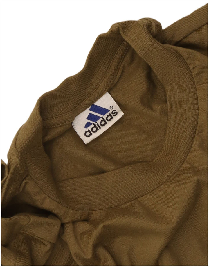 Adidas Herre grafisk T-shirt Top Stor Khaki