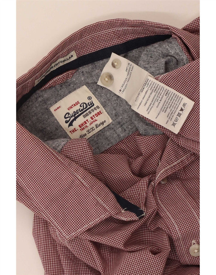 Superdry Herreskjorte Medium Rød Gingham Cotton