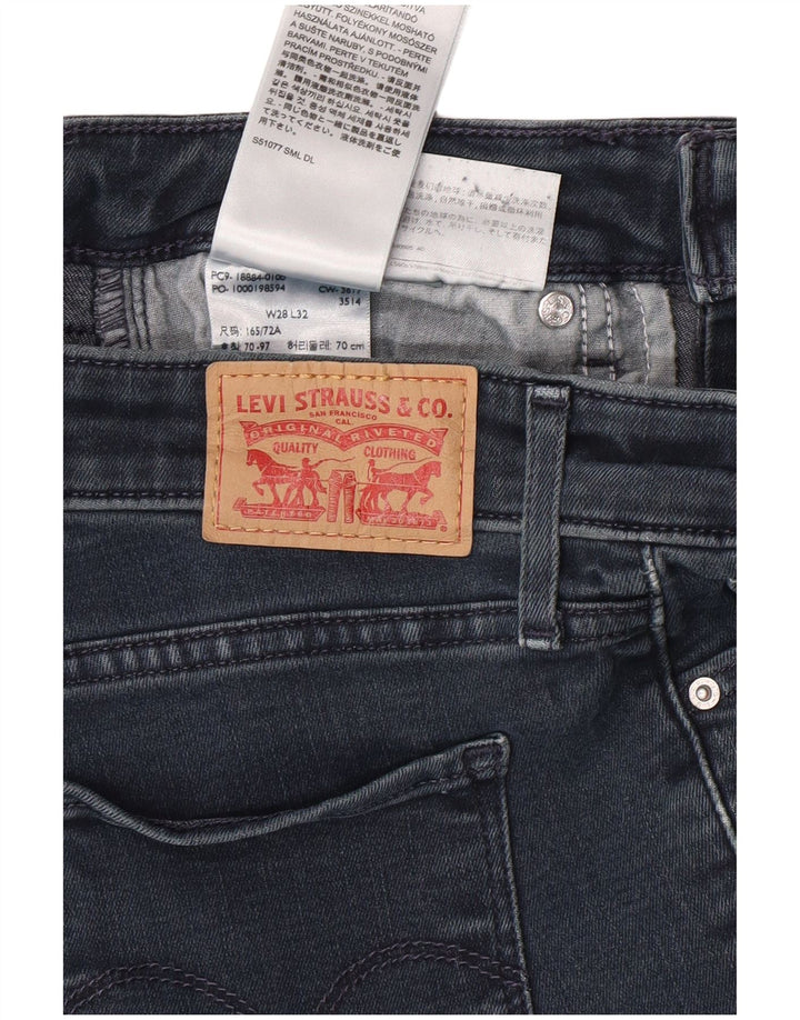 LEVI'S Dame 712 Slim Jeans W28 L27 Blå Bomuld