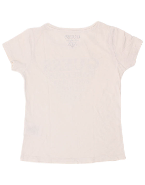 Guess piger grafisk t-shirt top 5-6 år hvid bomuld