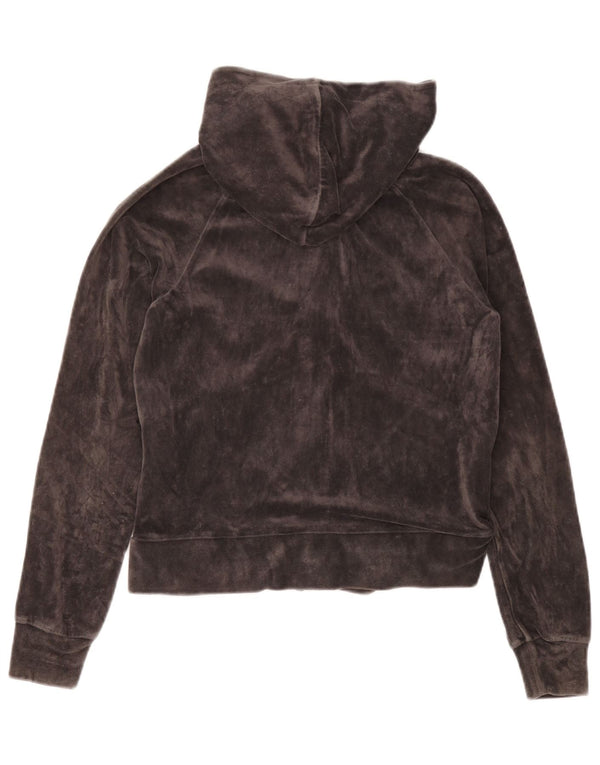 Nike Dame Velour Hættetrøje Sweater UK 10/12 Medium Grey Bomuld