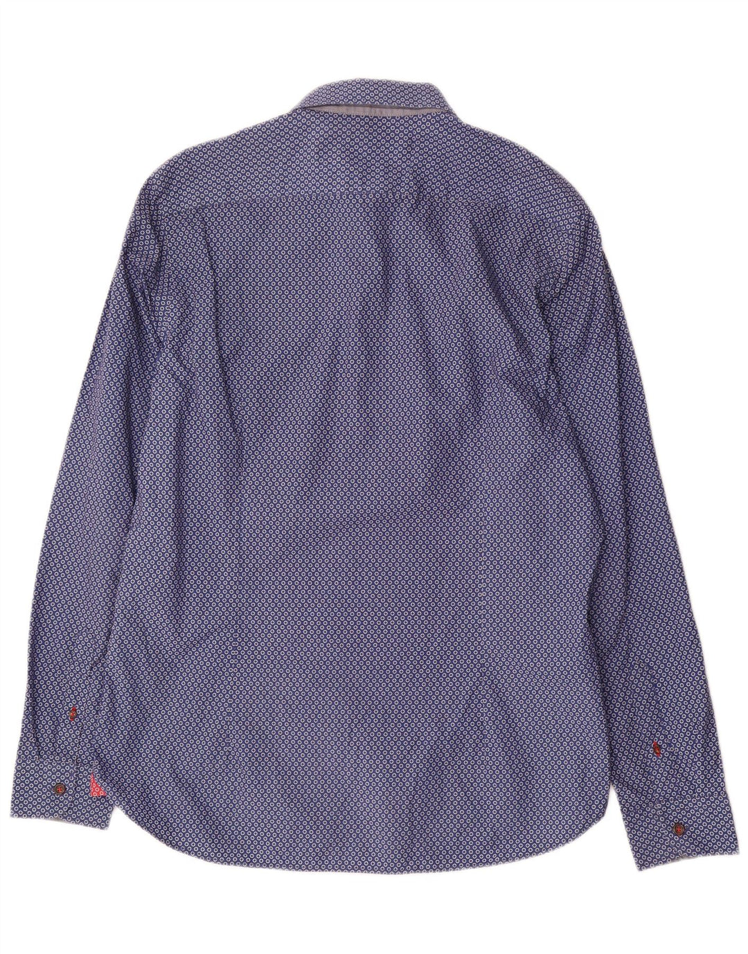 Ted Baker Herreskjorte str. 4 Large Blue Spotted Cotton