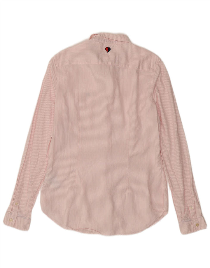 Tommy Hilfiger Dameskjorte US 8 Medium Pink Stribet Bomuld