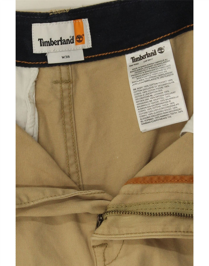 Timberland Herre Cargo Shorts W38 XL Beige Bomuld