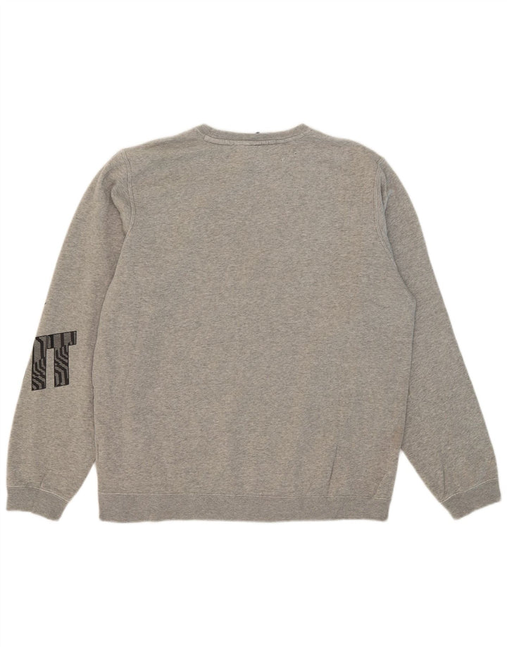Nike grafisk sweatshirt til mænd, stor grå flækket bomuld