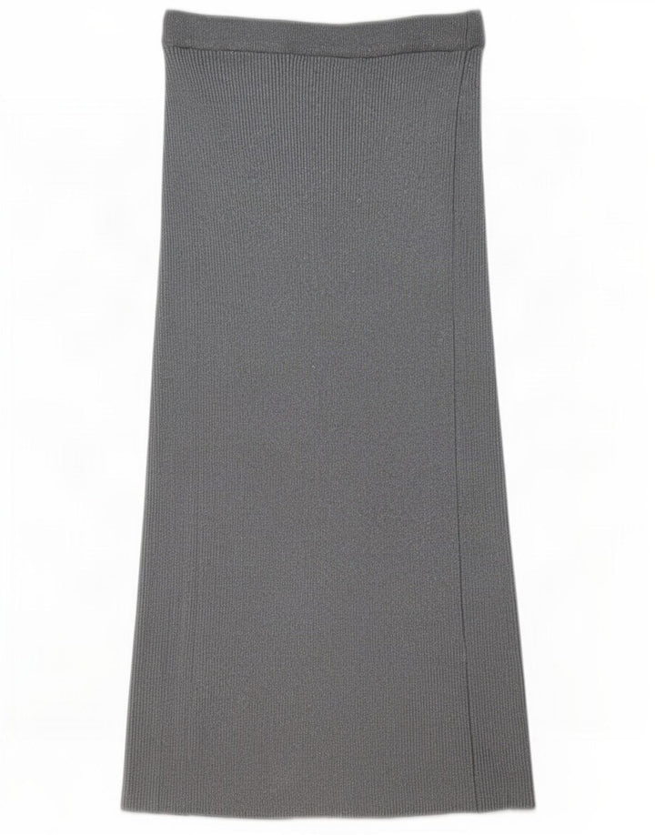 Zara Dame Maxi Nederdel Medium W28 L34 Grå Viscose