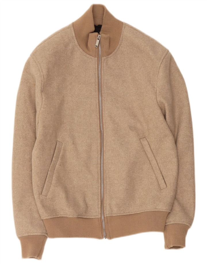 Zara Herre Bomber Jacket UK 36 Small Beige