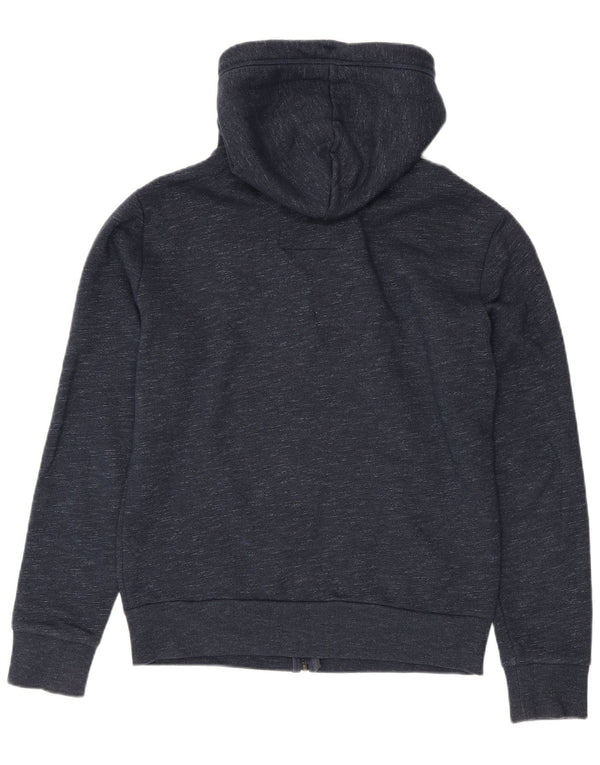Superdry hættetrøje med lynlås til mænd Medium marineblå flækket bomuld