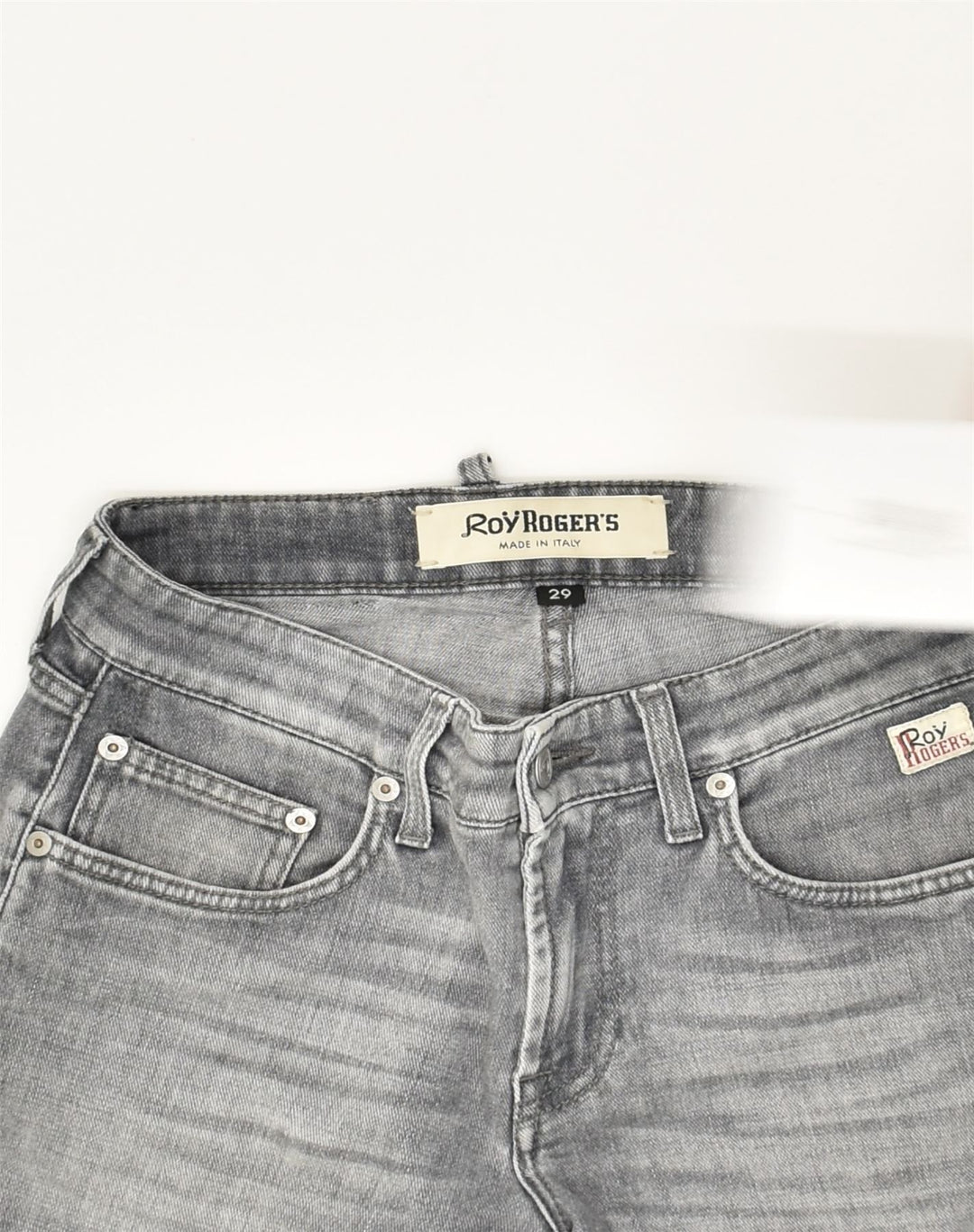 ROY ROGERS Womens Denim Shorts W29 Small Grey Cotton | Vintage Roy Rogers | Thrift | Second-Hand Roy Rogers | Used Clothing | Messina Hembry 