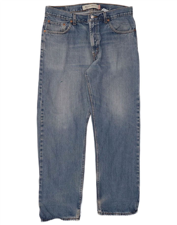 LEVI'S Herre 505 Straight Jeans W36 L30 Blå Bomuld