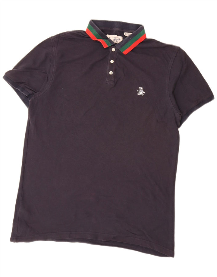 PENGUIN Herre poloshirt XL marineblå bomuld