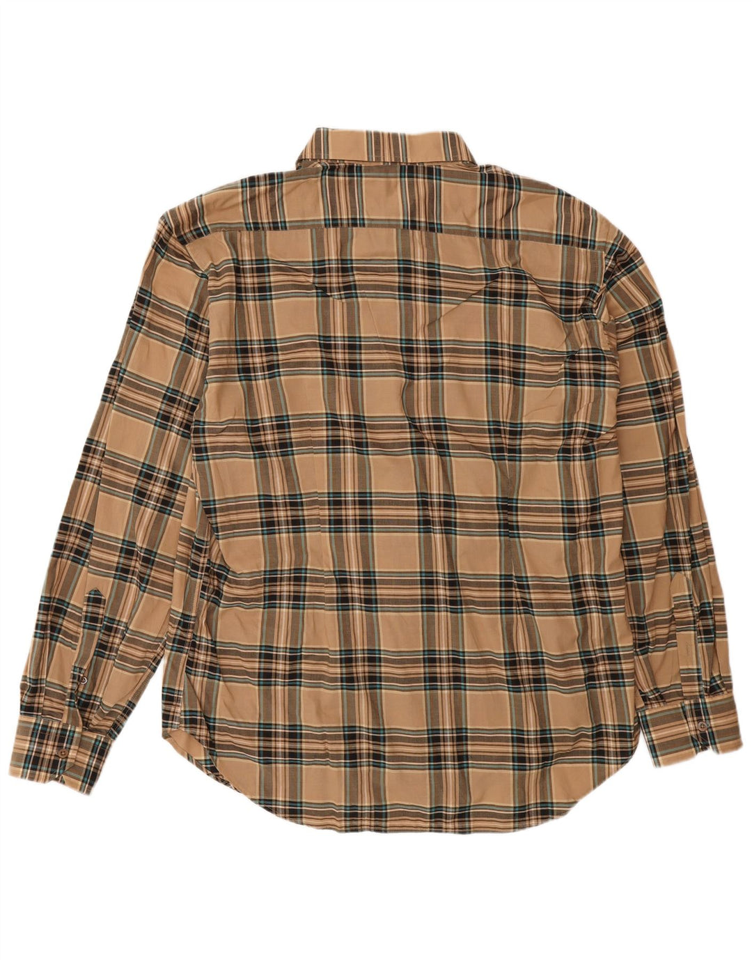 Zara Herreskjorte 2XL Beige Plaid Bomuld
