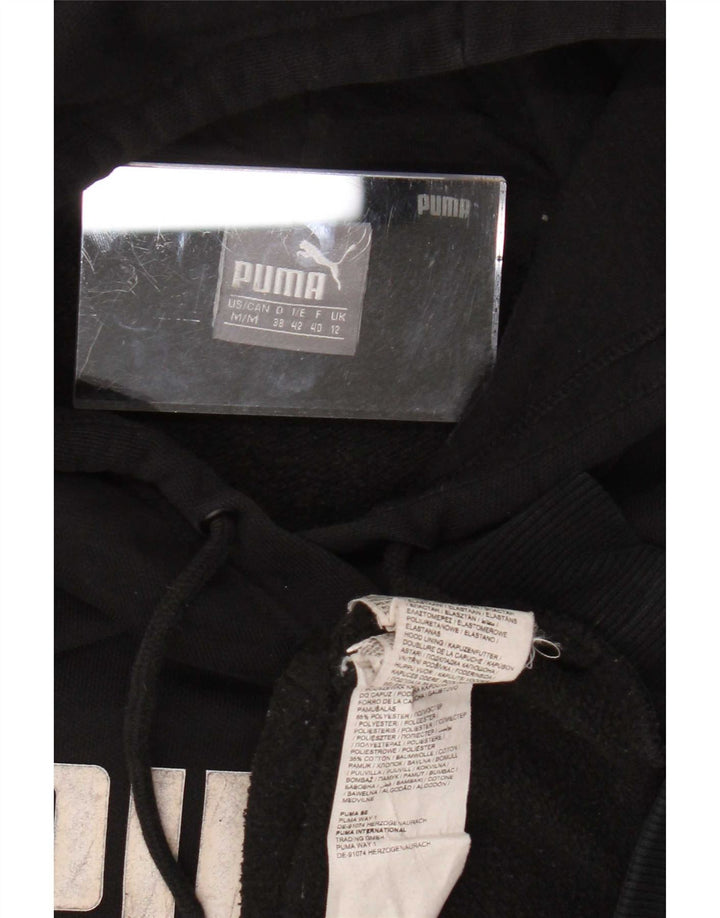 Puma Graphic Hoodie Jumper UK 12 Medium Sort Polyester