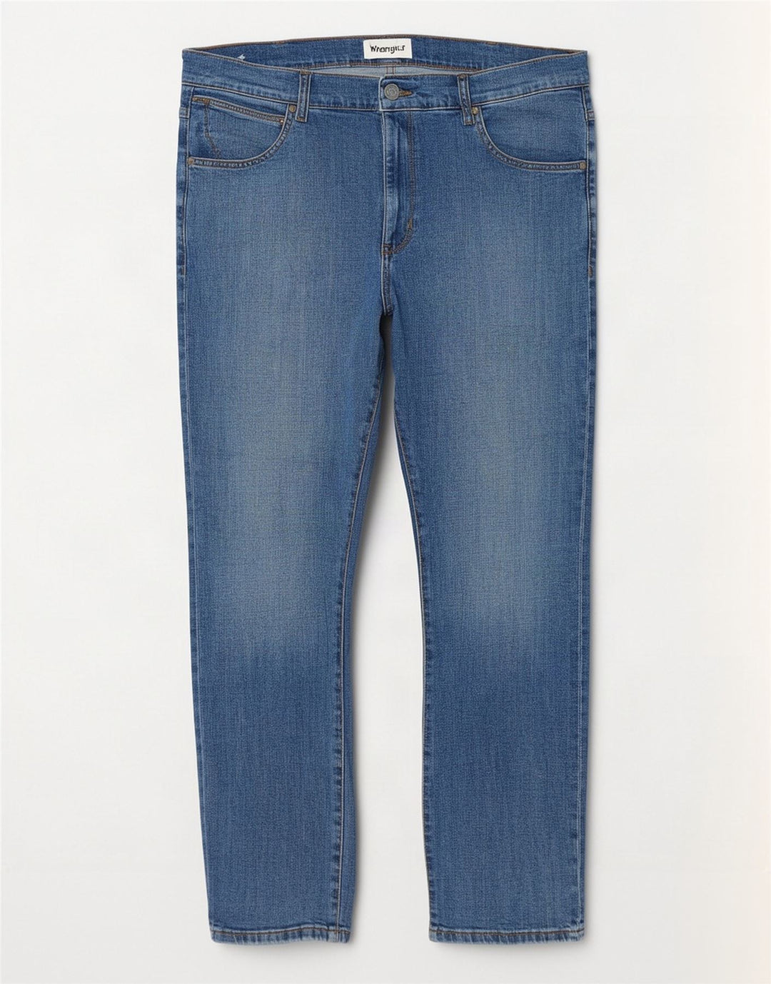 Wrangler Herre Larston Slim Jeans W36 L32 Blå Bomuld