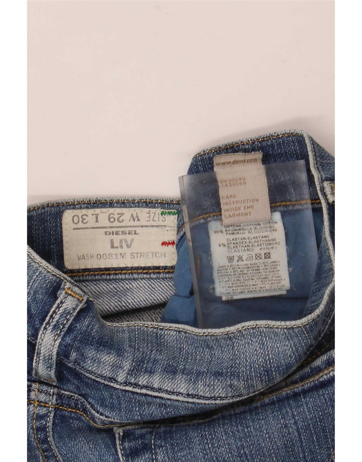 Diesel Dame Liv Slim Jeans W29 L30 Blå Bomuld