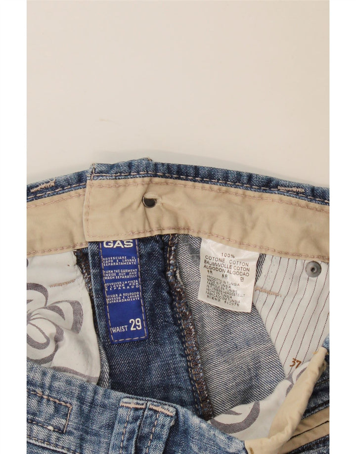 Gas Denim Shorts til mænd W29 Små blå bomuld