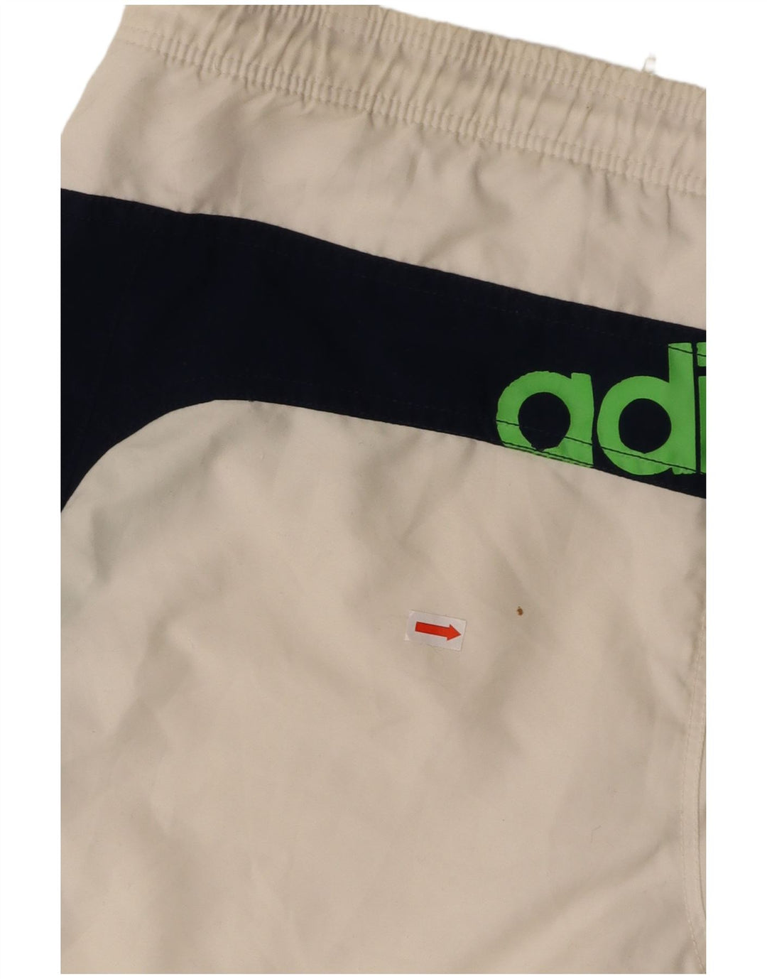 ADIDAS Mens Graphic Swimming Shorts Small White Colourblock Polyester