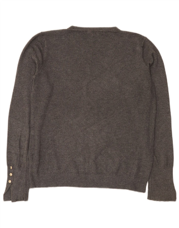 Zara Dame sweater med rund hals DK 14 Stor grå viskose