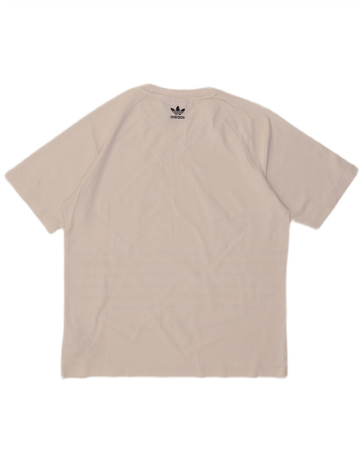 Adidas Grafisk T-shirt top til mænd, lille hvid bomuld