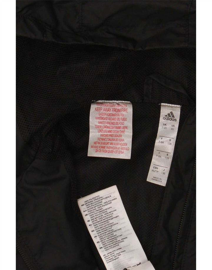 Adidas Regnjakke med hætte til drenge 7-8 år Sort polyester