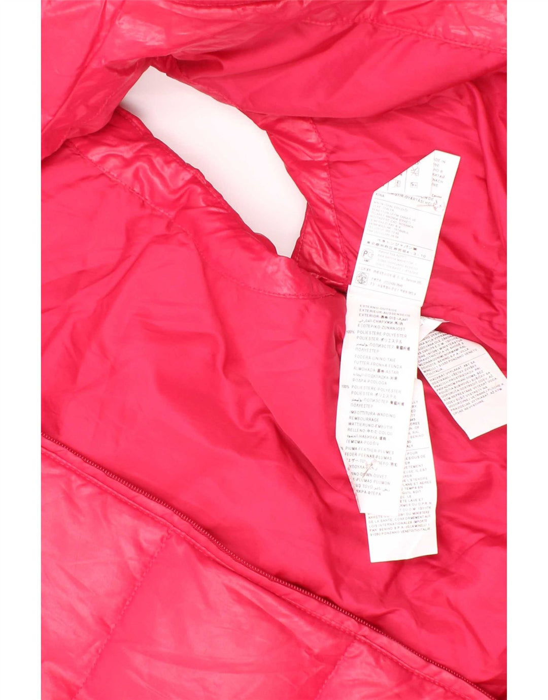 Benetton Girls Polstret Gilet 8-9 år Large Pink Polyester