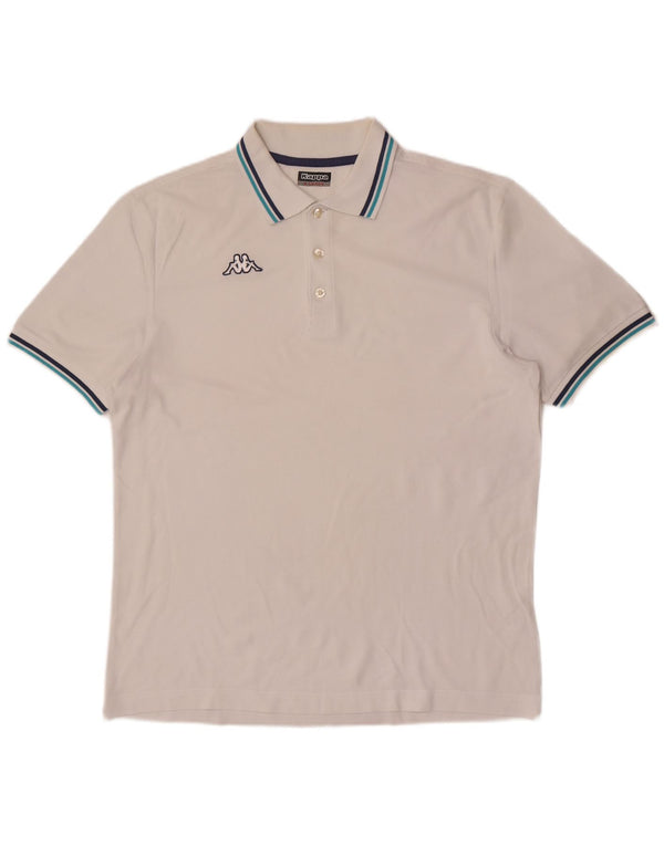 Kappa herre poloshirt XL Hvid