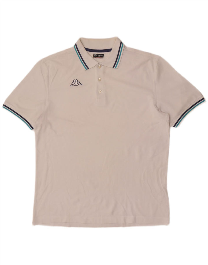 Kappa herre poloshirt XL Hvid