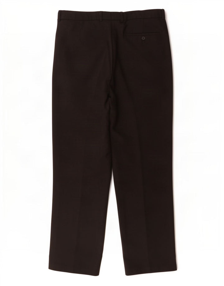 Marks & Spencer Straight Suit Bukser til mænd W34 L31 Sort polyester