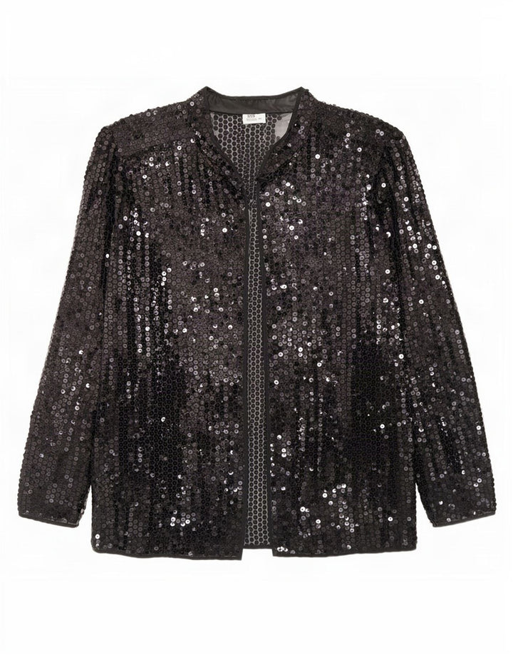 Del Mod Dame Sequin Cardigan Top EU 42 Stor Sort Polyester