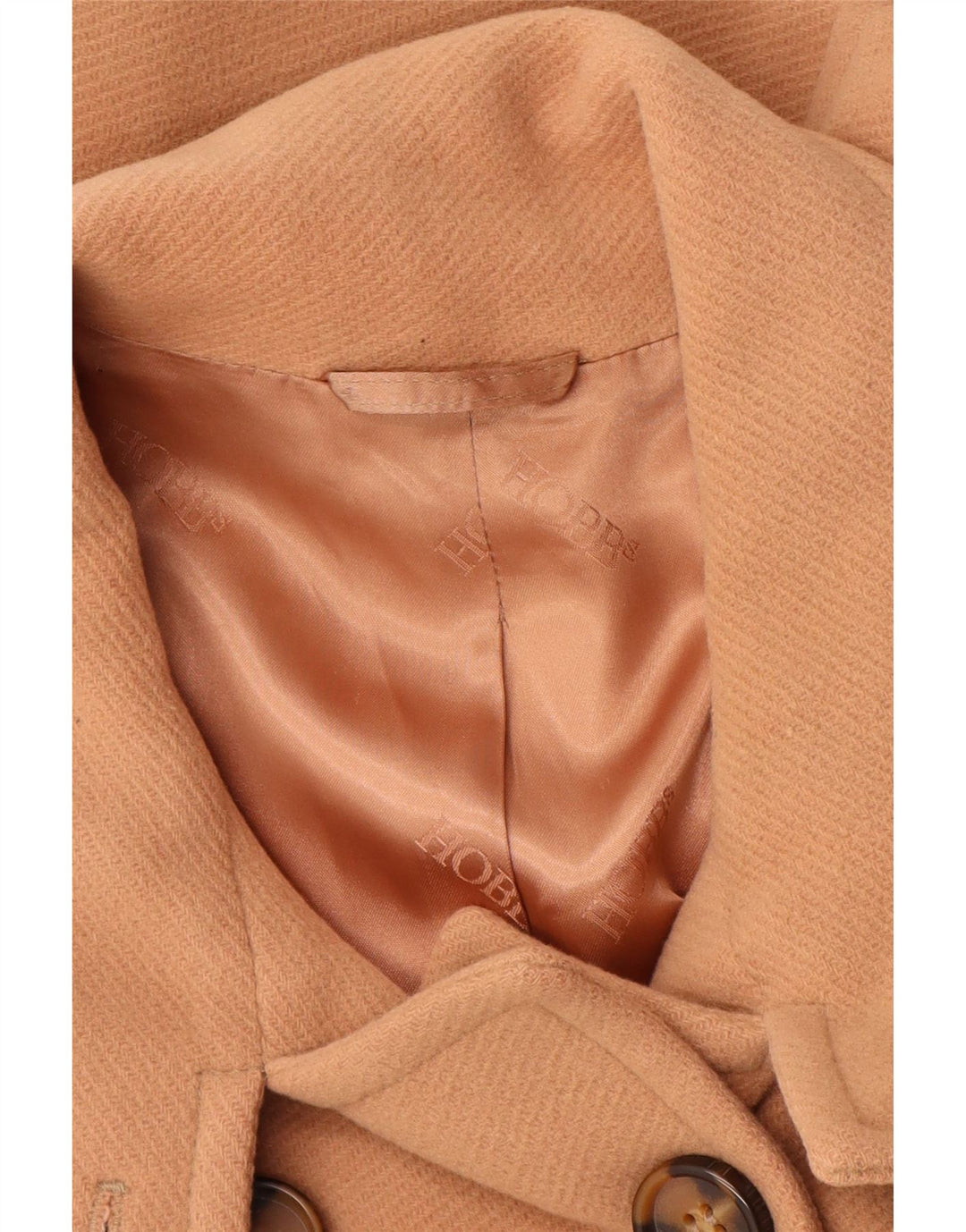 HOBBS Womens Pea Coat UK 8 Small Beige Uld