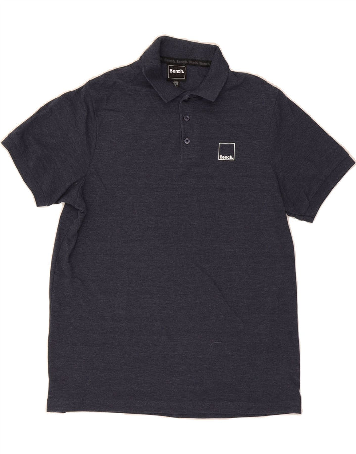 BENCH Mens Polo Shirt IT 52 Large Navy Blue Cotton Vintage Bench and Second-Hand Bench from Messina Hembry 