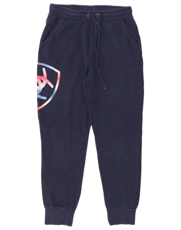 ARIAT Grafisk træningsdragtbukser til kvinder Joggers UK 10 Small Navy Blue
