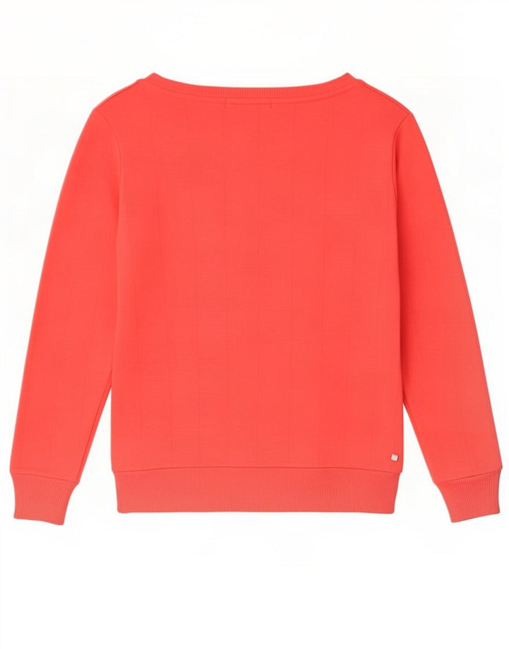 Puma Womens Graphic Sweatshirt Jumper UK 12 Medium Red Cotton