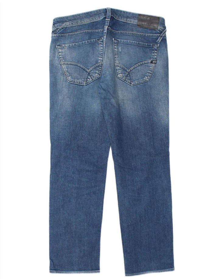 Gas Straight Jeans til mænd W33 L28 Blå Bomuld