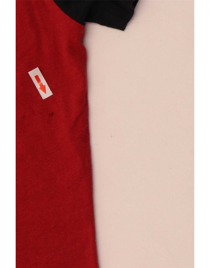 Superdry Herre T-shirt Top Stor Rød Colourblock Bomuld
