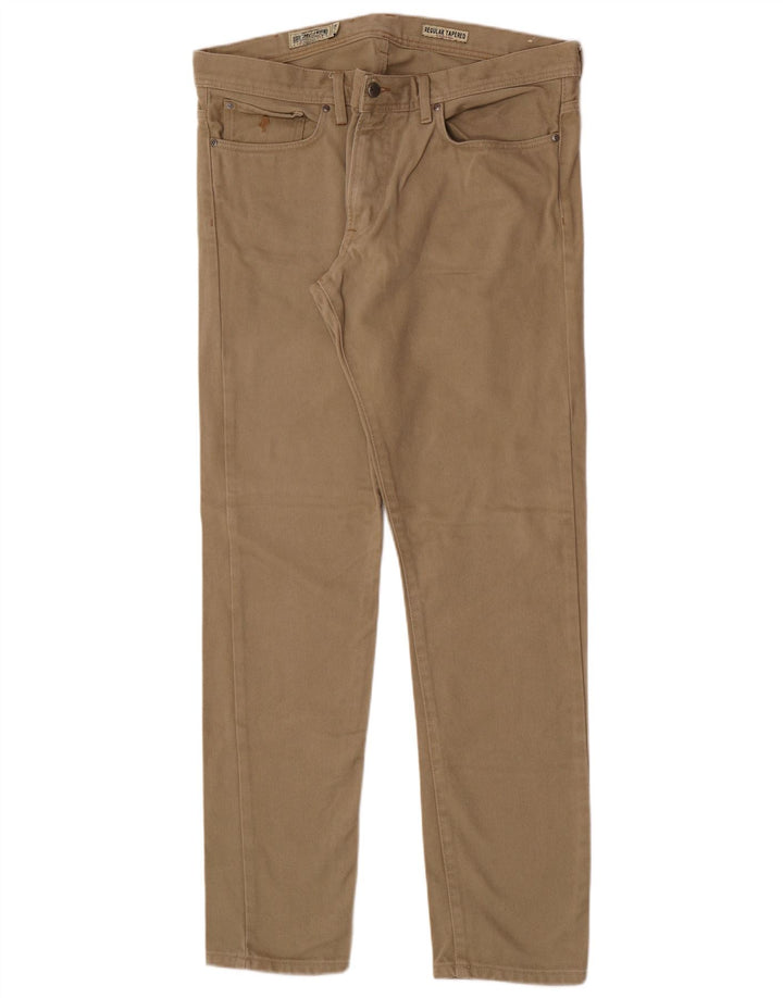 Marlboro Classics Herre Regular Tapered Jeans W38 L34 Beige Bomuld