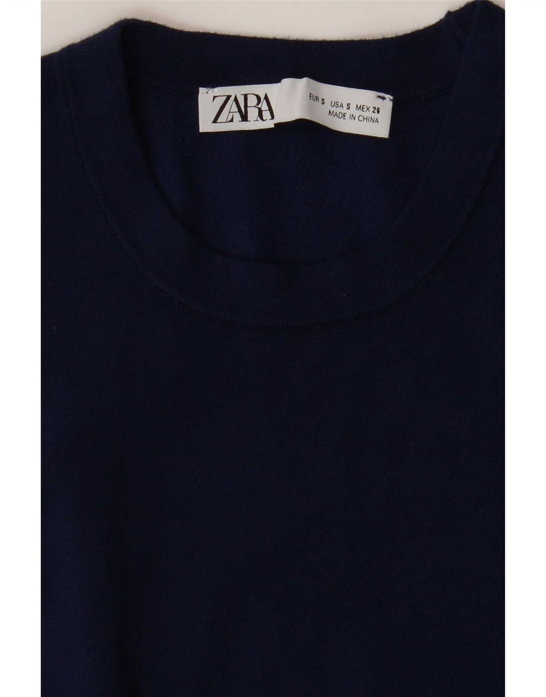 Zara Dame Vest Tank Top UK 10 Small Navy Blue