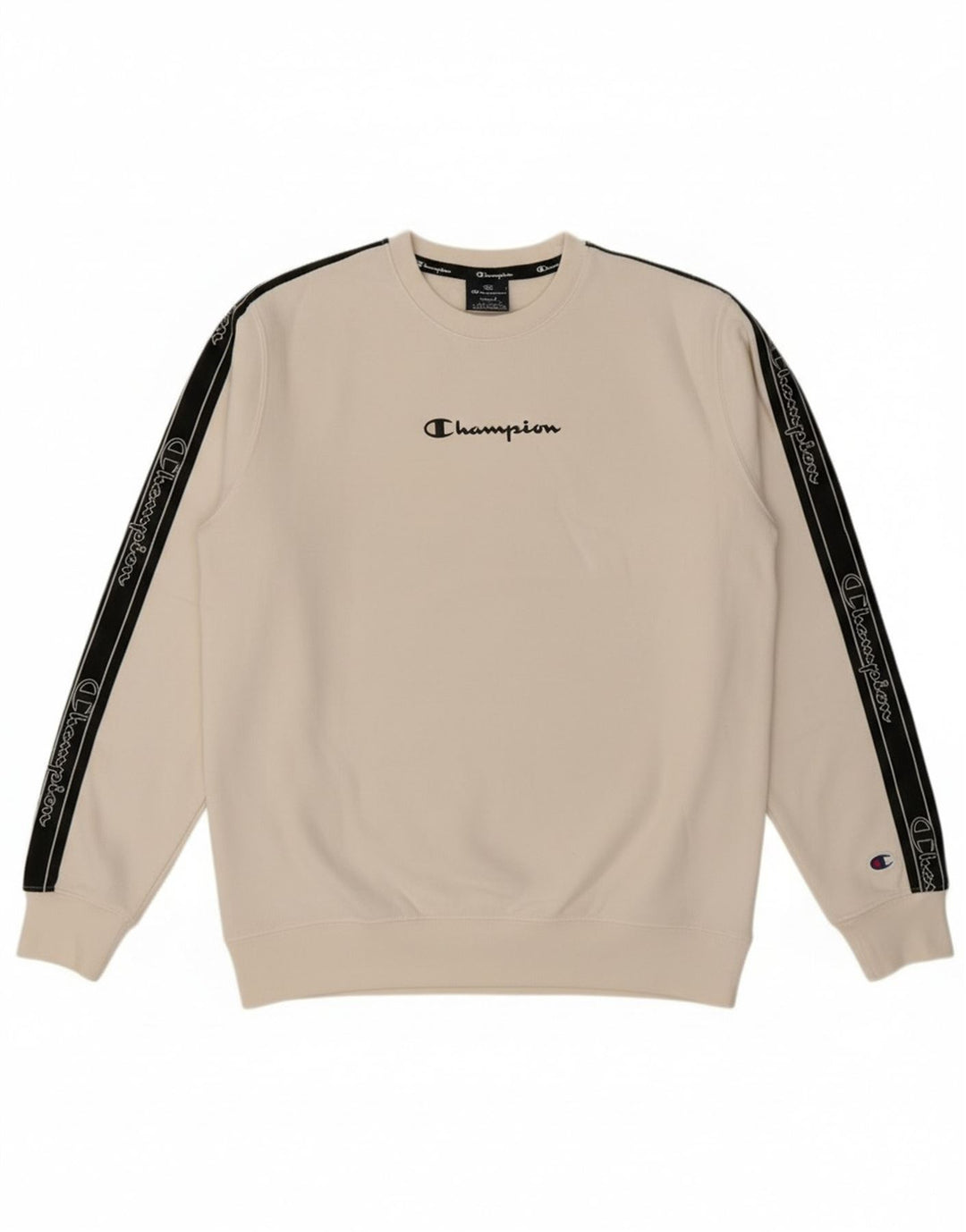 Champion Herre Grafisk Sweatshirt Jumper Lille Hvid Colourblock Bomuld