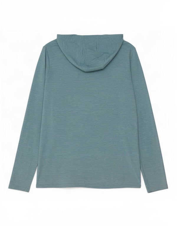 Patagonia Dame Hætte Top Langærmet UK 14 Medium Blue