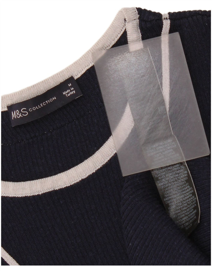 Marks & Spencer Dame Ærmeløs Jumper Dress UK 12 Medium Navy Blue