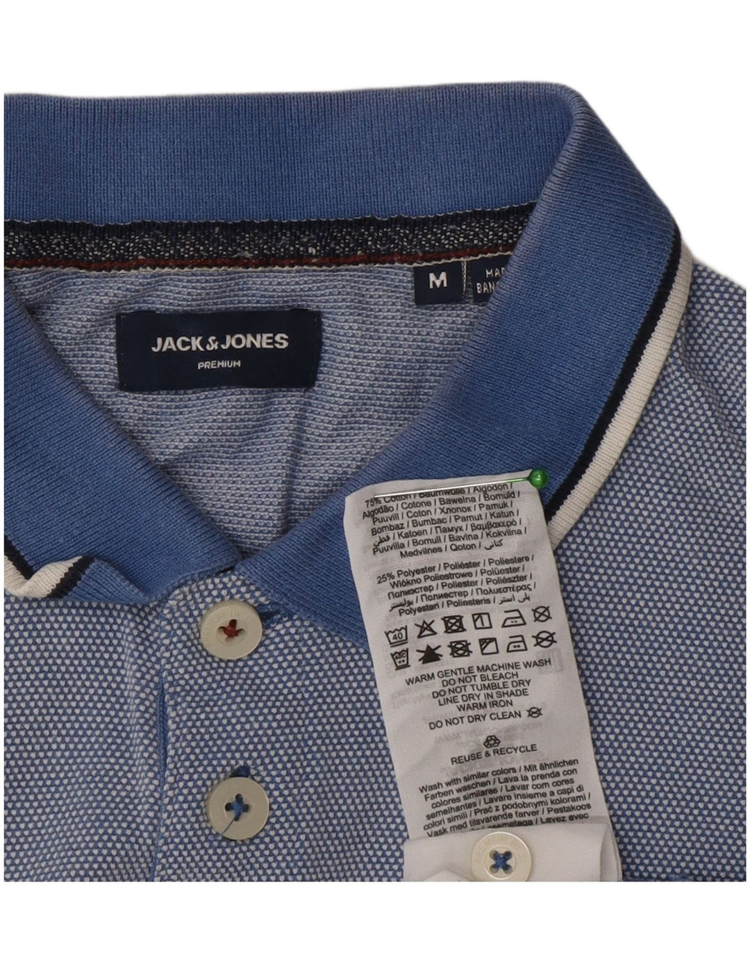 Jack & Jones herre poloshirt mellemblå bomuld